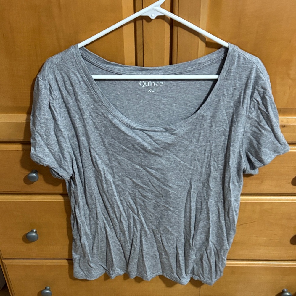 Quince Heather Gray Short Sleeve Tee. Xl